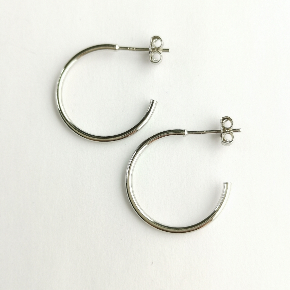 Sterling Silver Hoop Earrings New